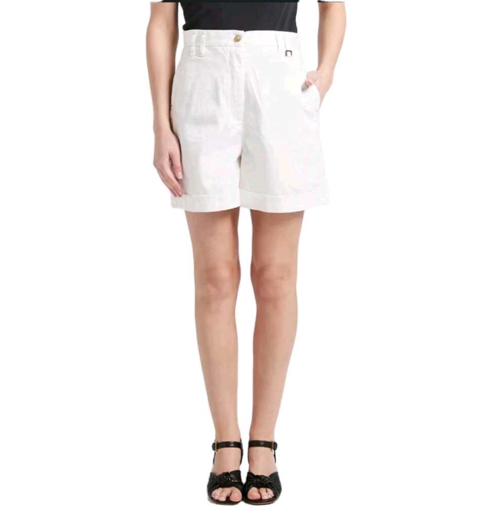 Bill Blass Women's Vintage Jeans Shorts White Pockets 100% Cotton Size 8
